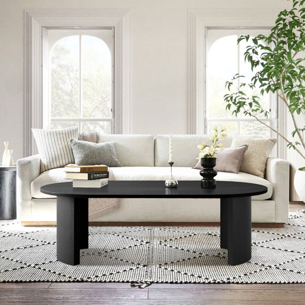 Latitude Run® Selik 51" Large Oval Coffee Table & Reviews | Wayfair